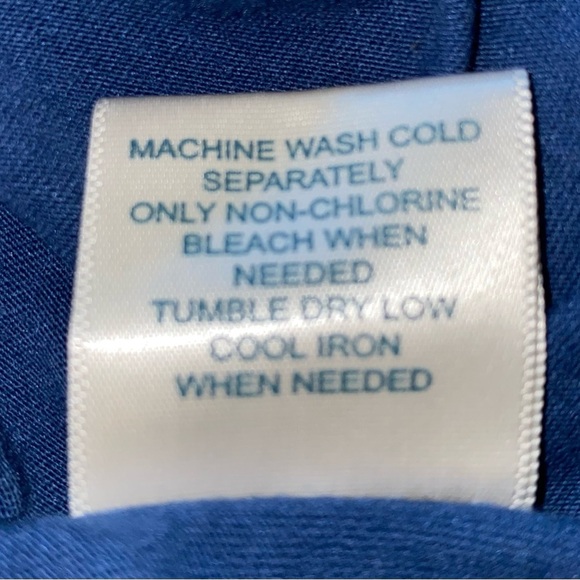 BLAIR daisy short sleeve crewneck blue white yellow soft tee T-shirt top size L - Picture 4 of 8